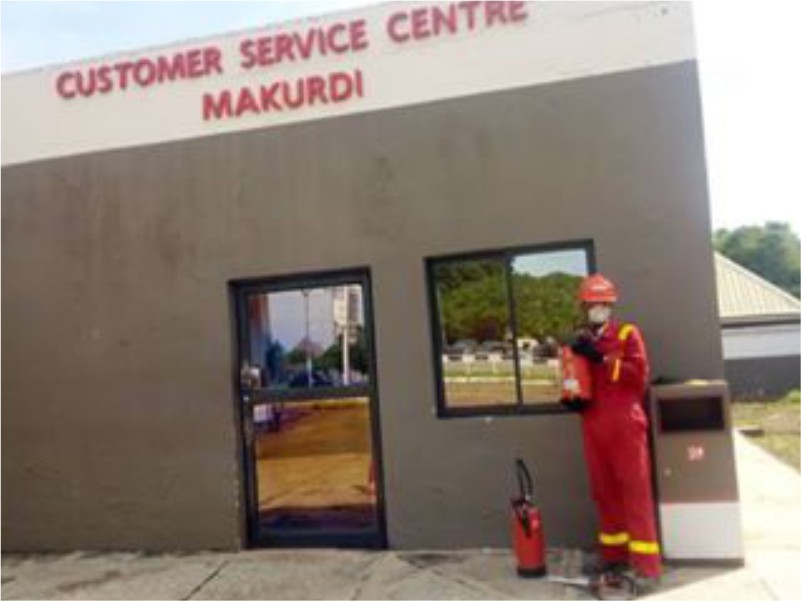 Fire protection installation